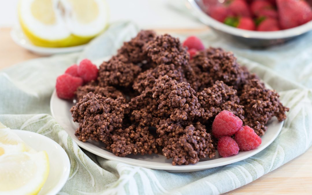 Tasty Puffed Quinoa Chocolate Cookies (no bake!)