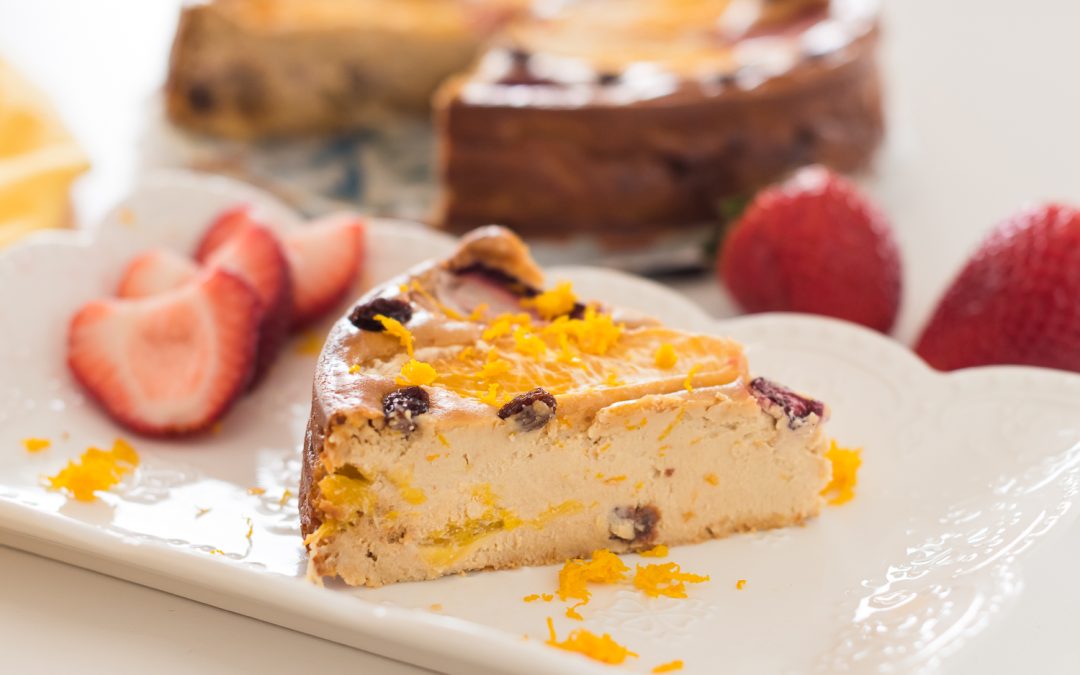 Easy Healthy Fruit Cheesecake (Non-Traditional Romanian Pasca)